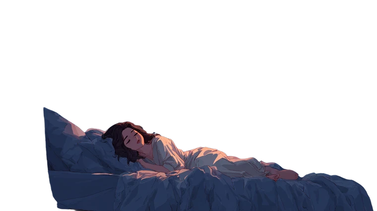 Girl Sleeping Peacefully V2 Vinyl Car Decal Sticker – Waterproof & UV-Resistant 2.72"