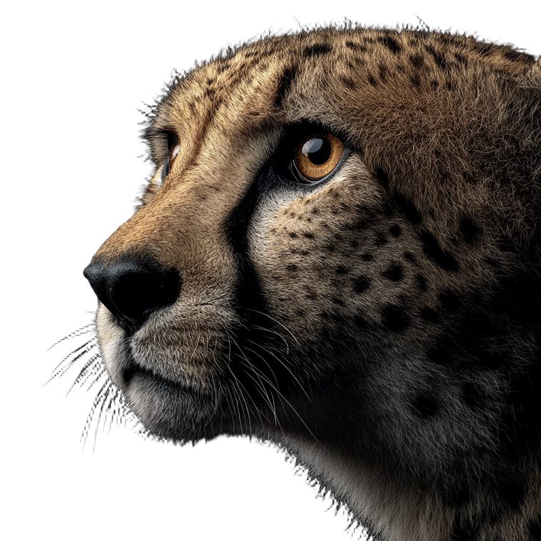 Cinematic Cheetah Close-Up Vinyl Car Decal Sticker – Waterproof & UV-Resistant 6.826666666666667"