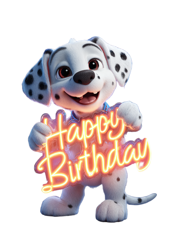 Joyful Dalmatian Celebration Vinyl Car Decal Sticker – Waterproof & UV-Resistant 4.1066666666666665"
