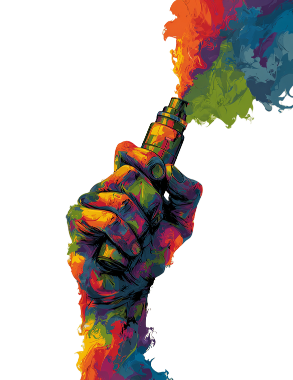 Fist Holding Vape Vinyl Car Decal Sticker – Waterproof & UV-Resistant 4.16"
