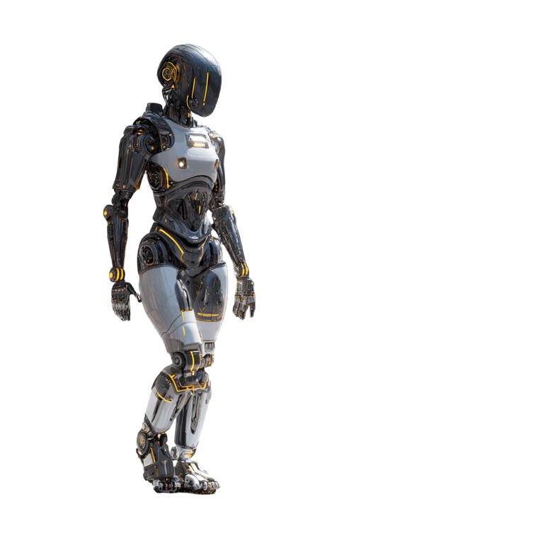 Modern Robot Walking V2 Vinyl Car Decal Sticker – Waterproof & UV-Resistant 6.826666666666667"