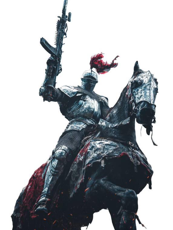 Anachronistic Knight Vinyl Car Decal Sticker – Waterproof & UV-Resistant 8.213333333333333"