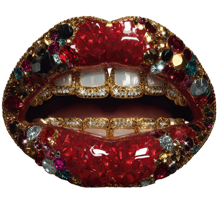 Glamorous Cartoon Lips Vinyl Car Decal Sticker – Waterproof & UV-Resistant 3.4133333333333336"