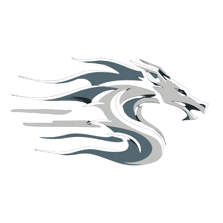 Stylized Dragon Logo V3 Vinyl Car Decal Sticker – Waterproof & UV-Resistant 6.826666666666667"