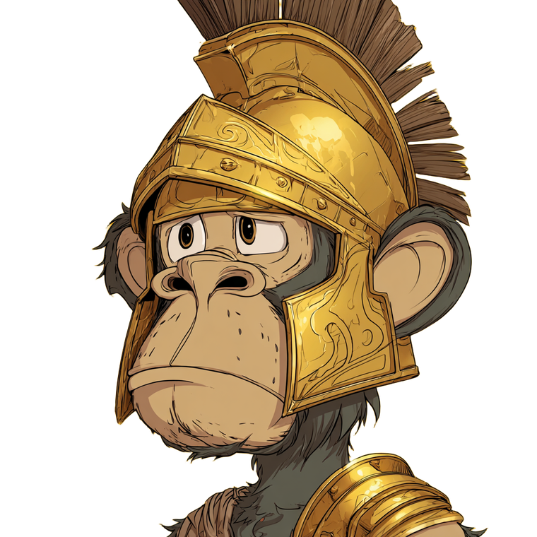 Cartoon Spartan Monkey Vinyl Car Decal Sticker – Waterproof & UV-Resistant 3.4133333333333336"