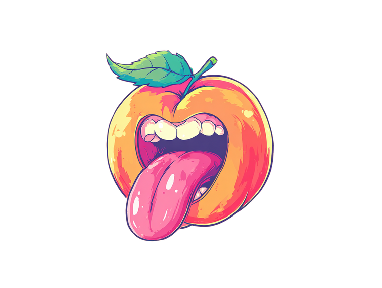 Nectarine Mascot Logo Vinyl Car Decal Sticker – Waterproof & UV-Resistant 6.1866666666666665"