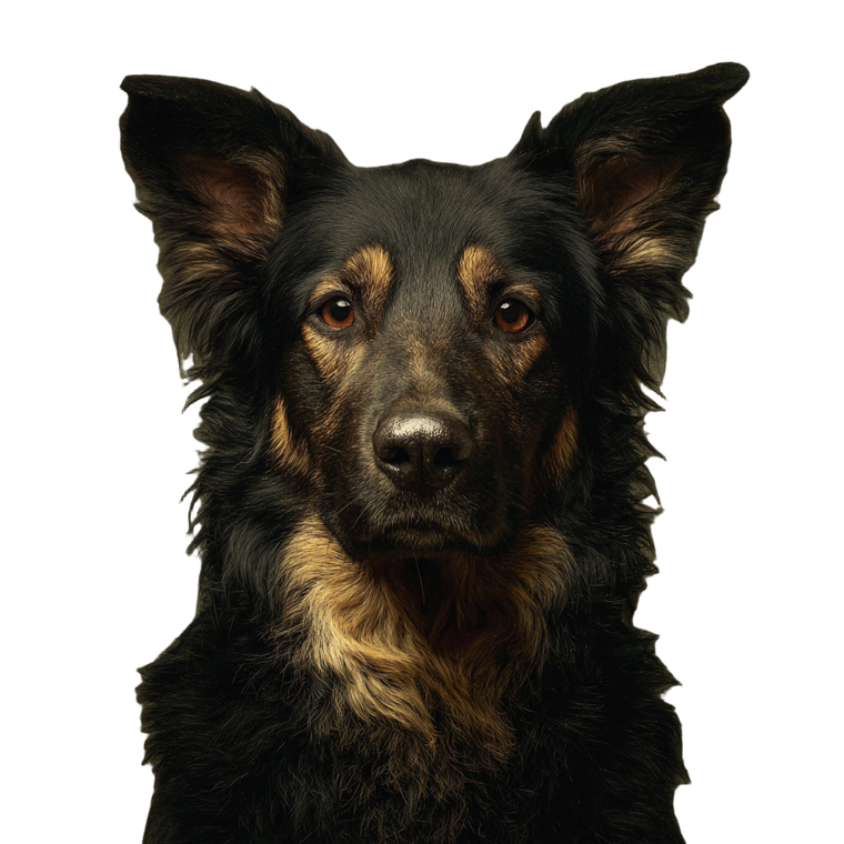 Hybrid Canine Portrait Vinyl Car Decal Sticker – Waterproof & UV-Resistant 3.4133333333333336"