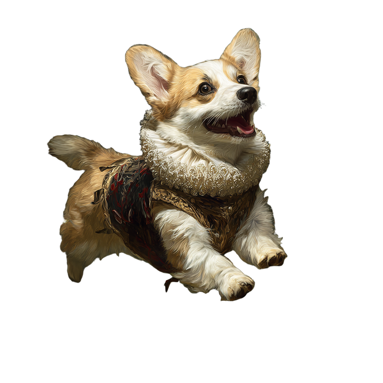Fluffy Corgi Running V2 Vinyl Car Decal Sticker – Waterproof & UV-Resistant 3.4133333333333336"