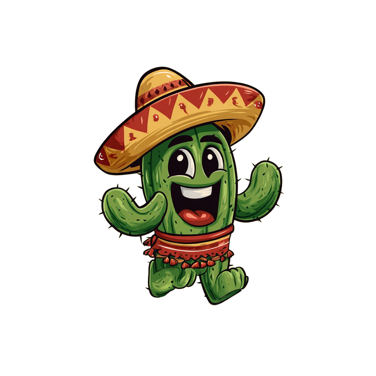 Cute Cactus Mascot Vinyl Car Decal Sticker – Waterproof & UV-Resistant 3.4133333333333336"