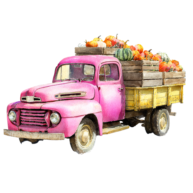 Vintage Truck Harvest V3 Vinyl Car Decal Sticker – Waterproof & UV-Resistant 3.4133333333333336"