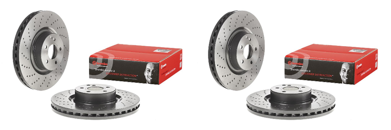 2x Enhance Your Mercedes-Benz: S55 AMG, CL55 AMG Brake Performance with Brembo Vented Cross Drilled Rotor