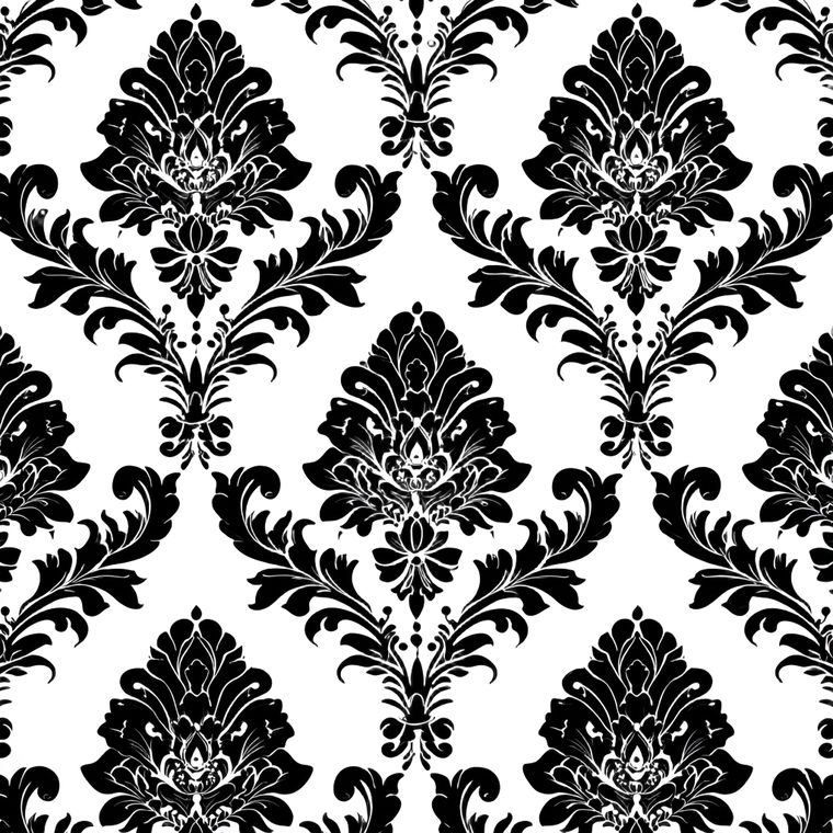 Damask Pattern Vinyl Car Decal Sticker – Waterproof & UV-Resistant 3.4133333333333336"
