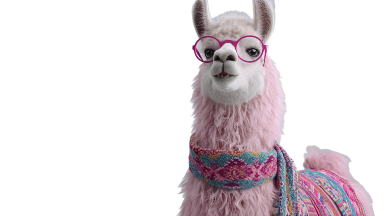 Fluffy Pink Llama Vinyl Car Decal Sticker – Waterproof & UV-Resistant 5.4