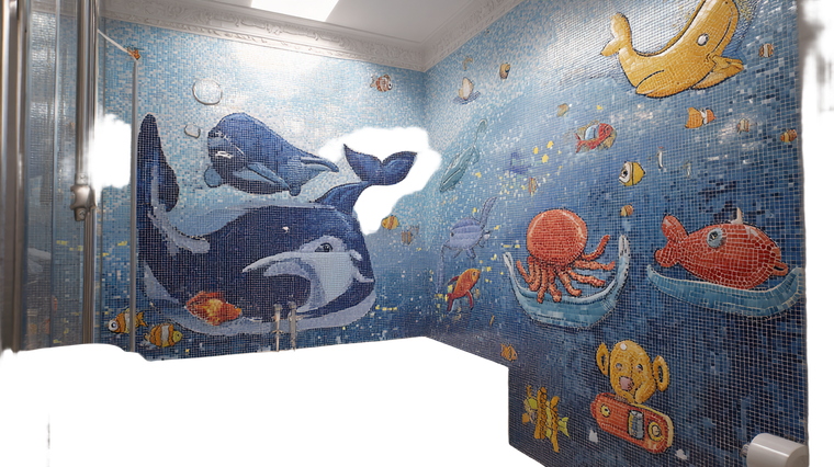 Mosaic Wall Art Vinyl Car Decal Sticker – Waterproof & UV-Resistant 2.72"