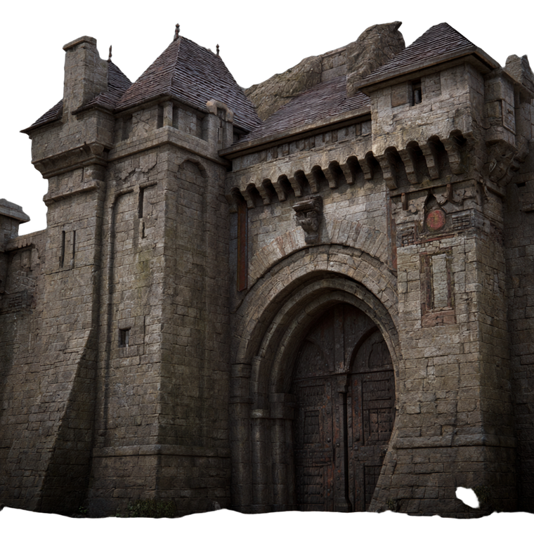 Medieval Castle Gate Vinyl Car Decal Sticker – Waterproof & UV-Resistant 3.4133333333333336"