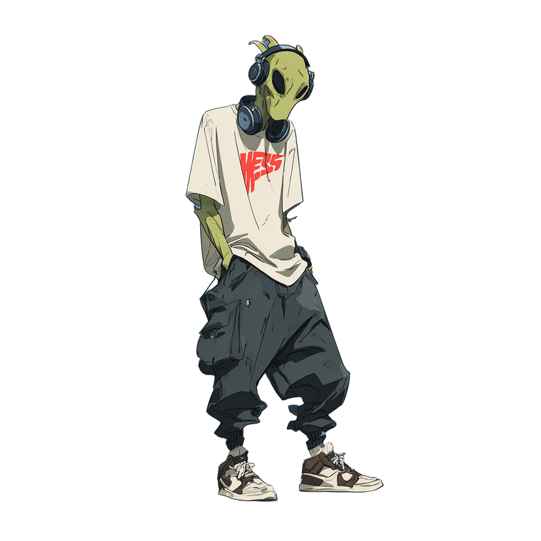 Futuristic Alien Streetwear V4 Vinyl Car Decal Sticker – Waterproof & UV-Resistant 3.4133333333333336"