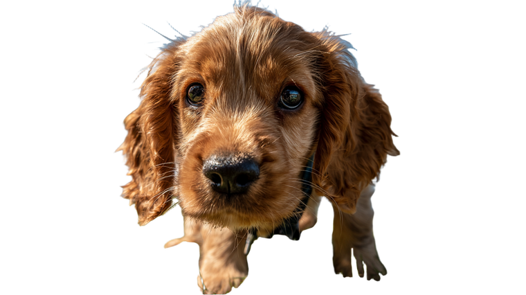 Playful Spaniel Close-Up Vinyl Car Decal Sticker – Waterproof & UV-Resistant 2.72"