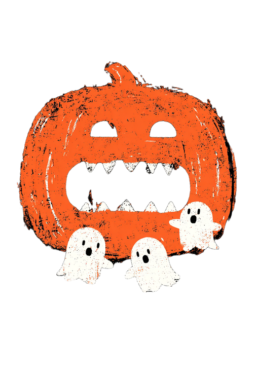 Pumpkin Pacman Chase Vinyl Car Decal Sticker – Waterproof & UV-Resistant 8.96"