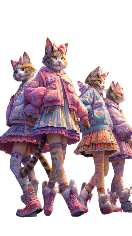 Stylish Dancing Cats Vinyl Car Decal Sticker – Waterproof & UV-Resistant 9.706666666666667"