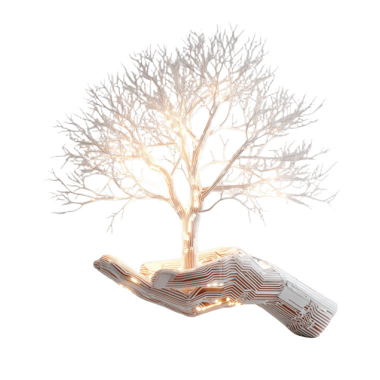 Cyborg Tree Symbolism Vinyl Car Decal Sticker – Waterproof & UV-Resistant 6.826666666666667"