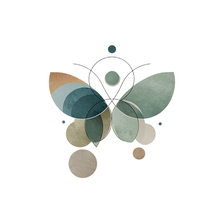 Stylized Butterfly Logo Vinyl Car Decal Sticker – Waterproof & UV-Resistant 6.826666666666667"