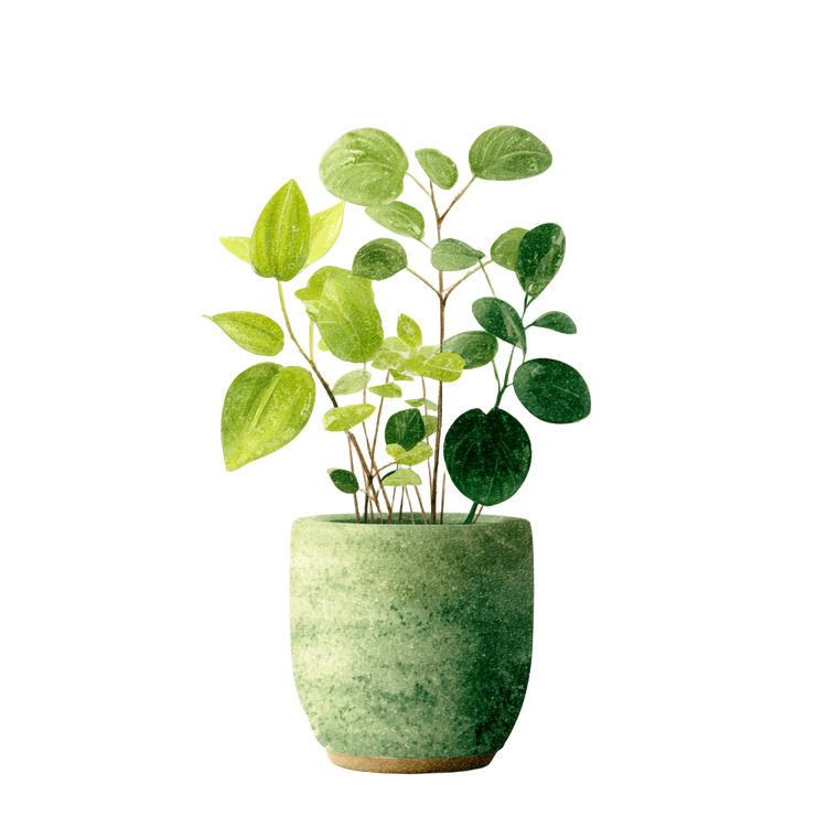 Green Potted Plants Vinyl Car Decal Sticker – Waterproof & UV-Resistant 3.4133333333333336"