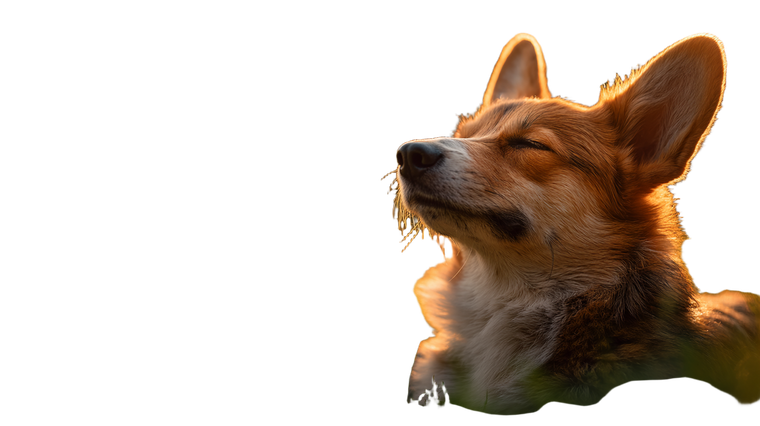 Sleeping Corgi In Grass Vinyl Car Decal Sticker – Waterproof & UV-Resistant 2.72"