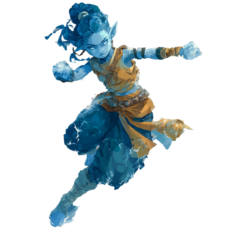 Water Genasi Monk V3 Vinyl Car Decal Sticker – Waterproof & UV-Resistant 3.4133333333333336"