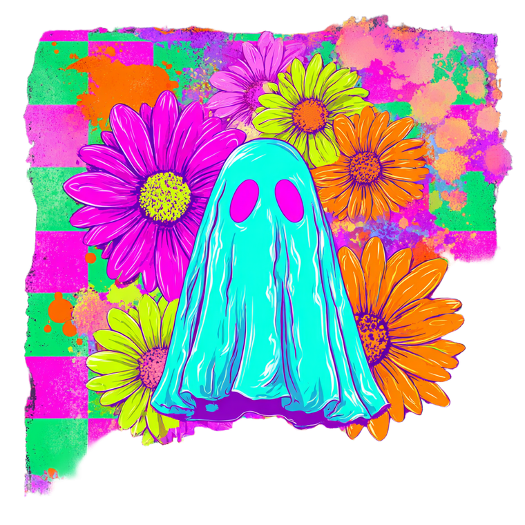 Groovy Neon Ghost V2 Vinyl Car Decal Sticker – Waterproof & UV-Resistant 3.4133333333333336"