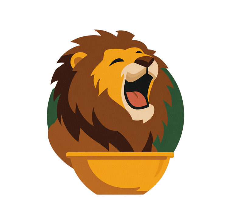 Lion In Bowl Vinyl Car Decal Sticker – Waterproof & UV-Resistant 3.4133333333333336"