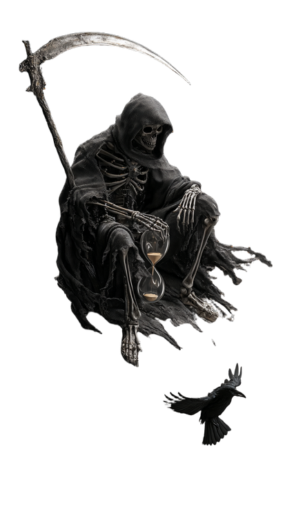 Grim Reaper Moon Vinyl Car Decal Sticker – Waterproof & UV-Resistant 9.706666666666667"