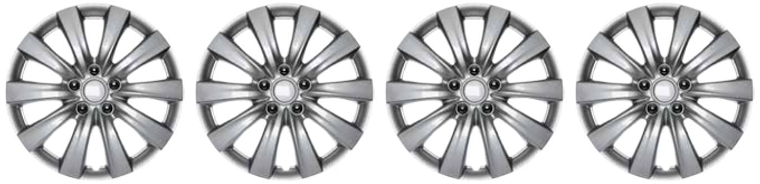 4x Enhance Your Toyota Corolla 2011-2013 | 16 Inch 10 Spoke Silver Wheel Cover Set of 4