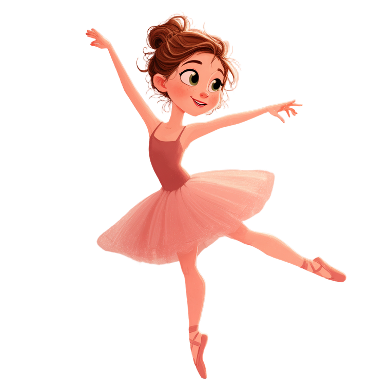 Cartoon Ballerina Vinyl Car Decal Sticker – Waterproof & UV-Resistant 6.826666666666667"