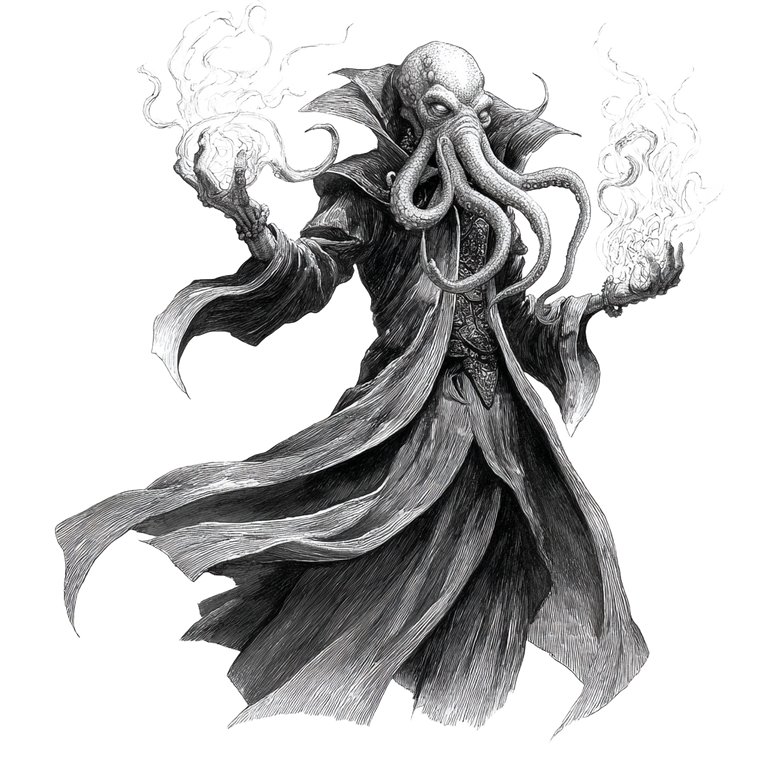 Mindflayer Portrait Vinyl Car Decal Sticker – Waterproof & UV-Resistant 6.826666666666667"