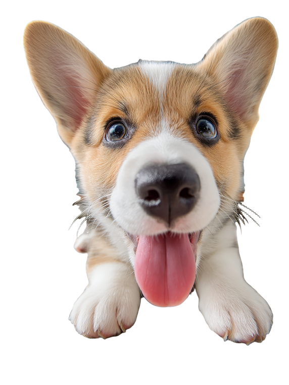 Corgi Licking Lens Vinyl Car Decal Sticker – Waterproof & UV-Resistant 8.213333333333333"