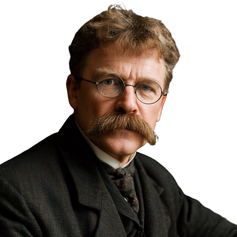 German Professor Portrait Vinyl Car Decal Sticker – Waterproof & UV-Resistant 3.4133333333333336"