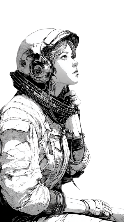 Astronaut Drawing Seagull Vinyl Car Decal Sticker – Waterproof & UV-Resistant 9.706666666666667"