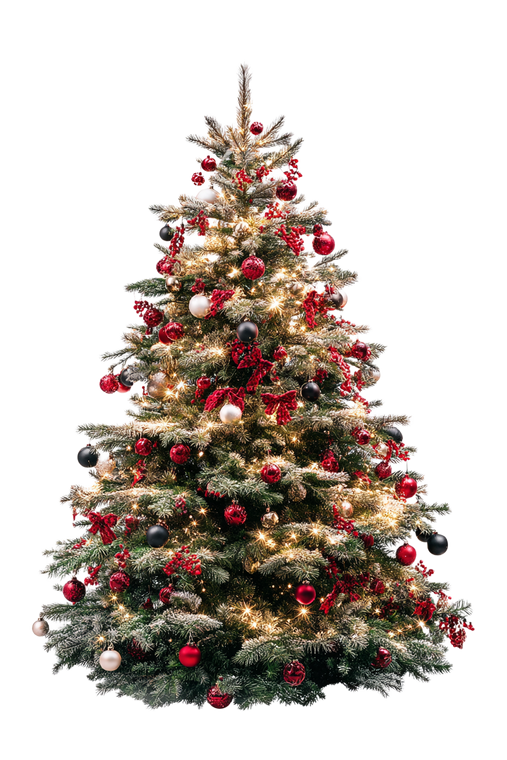 Decorated Christmas Tree V36 Vinyl Car Decal Sticker – Waterproof & UV-Resistant 4.4