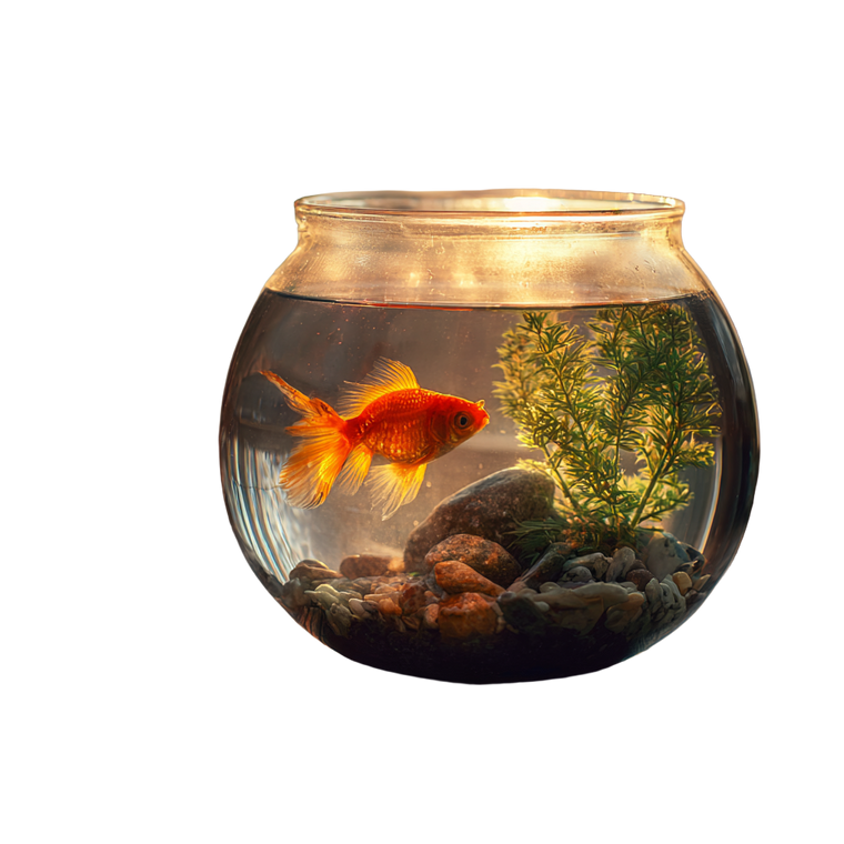 Goldfish In Bowl V7 Vinyl Car Decal Sticker – Waterproof & UV-Resistant 6.826666666666667"