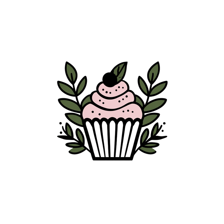 Cupcake Logo Design Vinyl Car Decal Sticker – Waterproof & UV-Resistant 3.4133333333333336"