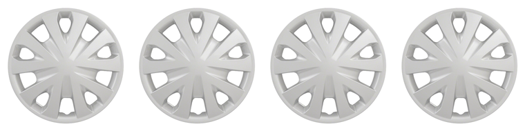 4x Enhance Your Nissan Versa 2012-2019 Wheels | 15" V-Spoke Silver Wheel Covers