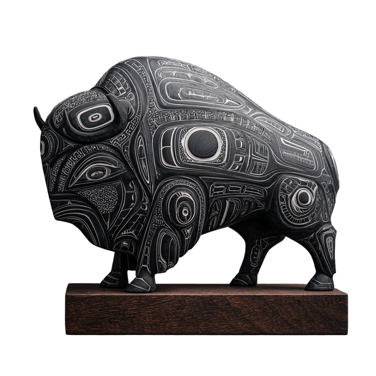 Haida Bison Plains Vinyl Car Decal Sticker – Waterproof & UV-Resistant 6.826666666666667"