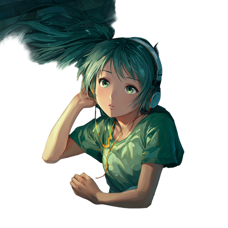 Miku Hatsune Sleeping Vinyl Car Decal Sticker – Waterproof & UV-Resistant 3.4133333333333336"