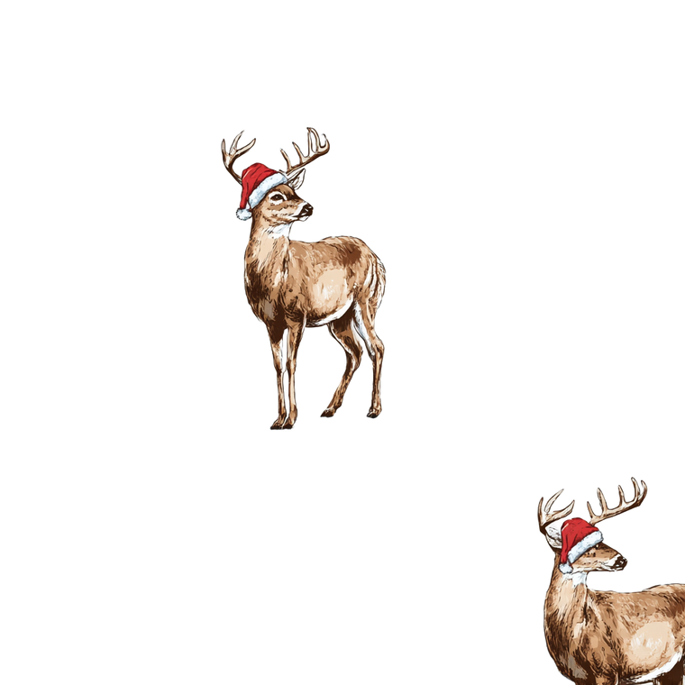 Deer Santa Hats Vinyl Car Decal Sticker – Waterproof & UV-Resistant 3.4133333333333336"