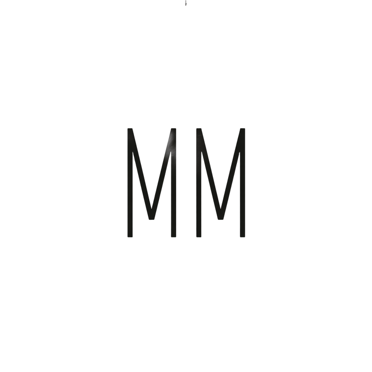 Minimalist Mm Logo Vinyl Car Decal Sticker – Waterproof & UV-Resistant 6.826666666666667"