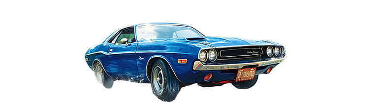 Speeding Dodge Challenger Vinyl Car Decal Sticker – Waterproof & UV-Resistant 1.92"
