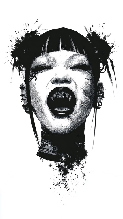 Cyborg Zombie Vampire Vinyl Car Decal Sticker – Waterproof & UV-Resistant 9.706666666666667"