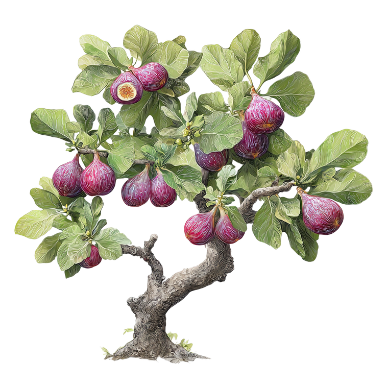 Trippy Fig Tree Vinyl Car Decal Sticker – Waterproof & UV-Resistant 3.4133333333333336"