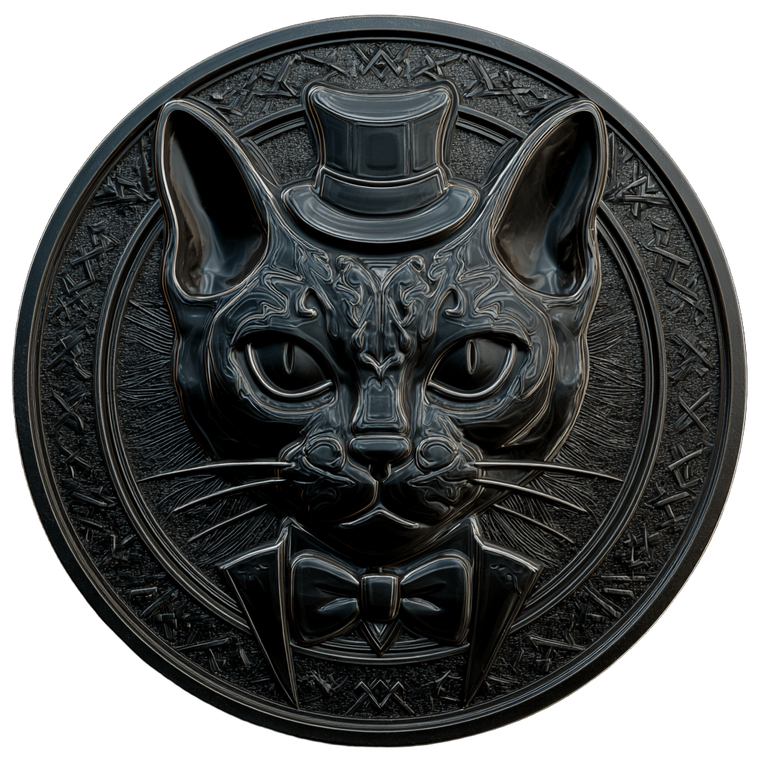 Gangster Cat Coin Vinyl Car Decal Sticker – Waterproof & UV-Resistant 6.826666666666667"