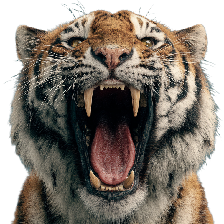 Roaring Tiger V59 Vinyl Car Decal Sticker – Waterproof & UV-Resistant 3.4133333333333336"